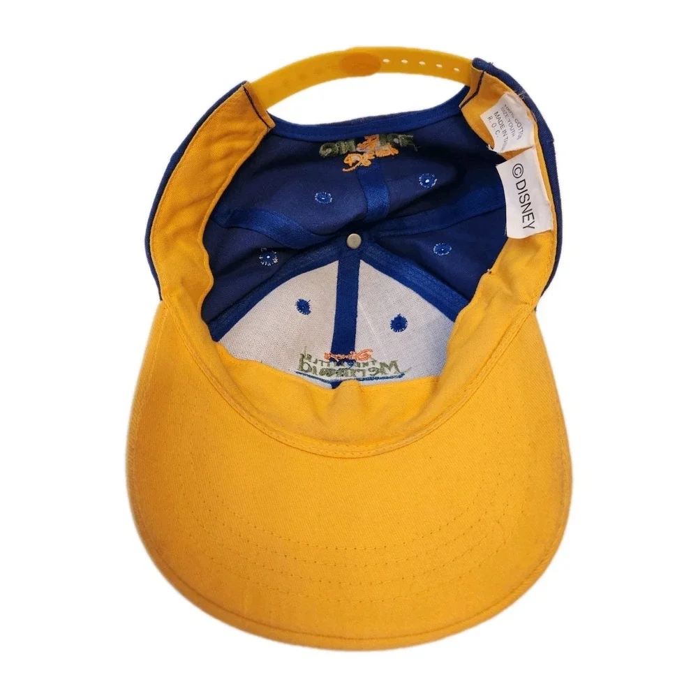 Vtg 90's The Little Mermaid Disney On Ice Flounder Snapback Cap Hat Youth Blue